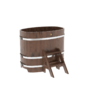 Купель BentWood овальная из дуба (0,76х1,16 м.), h=1,1 м. Мореная Премиум в наличии на сайте фото - 1 BentWood овальная из дуба (0,76х1,16 м.), h=1,1 м. Мореная Премиум купель фото фото - 1