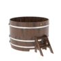 Купель BentWood овальная из дуба (D=1,50 м.), h=1,1 м. Мореная Премиум в наличии на сайте фото - 1 BentWood овальная из дуба (D=1,50 м.), h=1,1 м. Мореная Премиум купель фото фото - 1