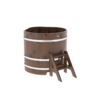 Купель BentWood угловая из дуба (1,03 х1,03 м.), h=1,1 м. Мореная Премиум в наличии с доставкой фото - 1 BentWood угловая из дуба (1,03 х1,03 м.), h=1,1 м. Мореная Премиум купель фото фото - 1